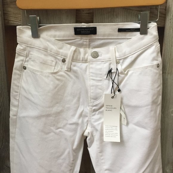 NWT Banana Republic skinny white jeans - size 25P - Picture 2 of 9